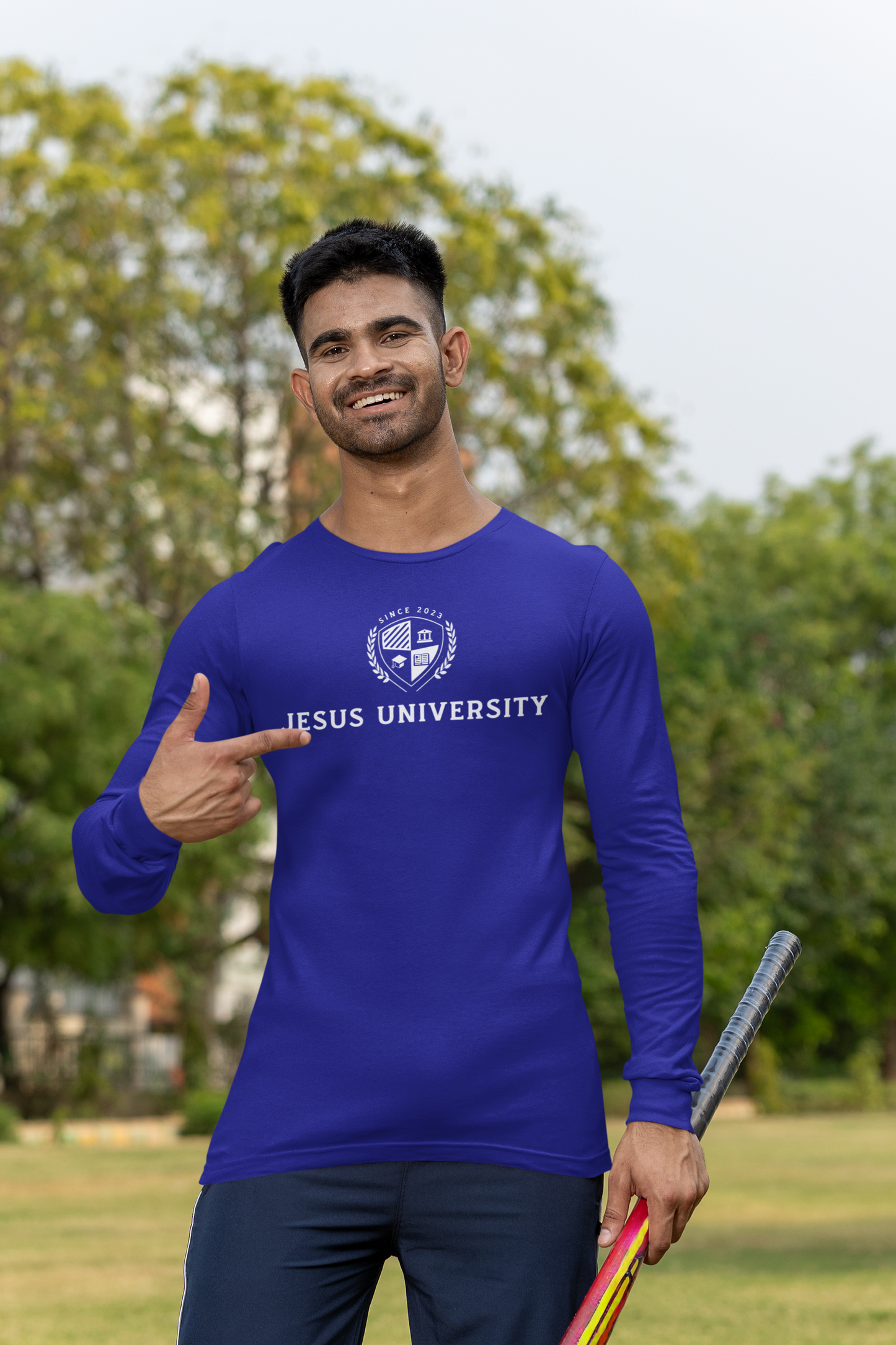 Jesus University JU Collegiate Emblem Longsleeve T-Shirt