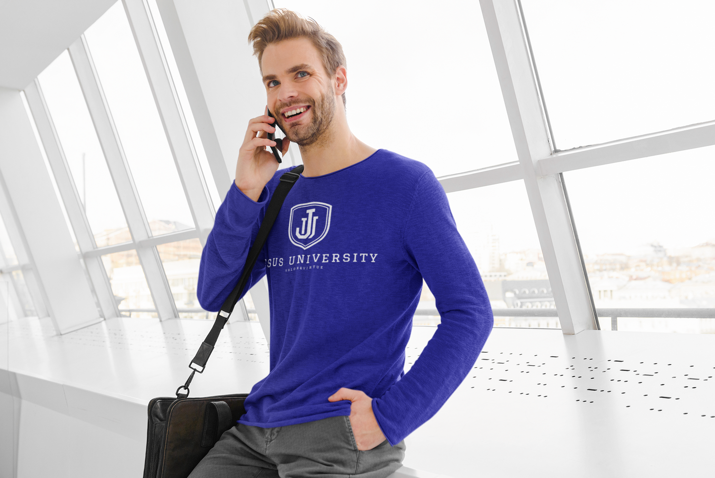 Jesus University Shield Logo Long Sleeve T-Shirt