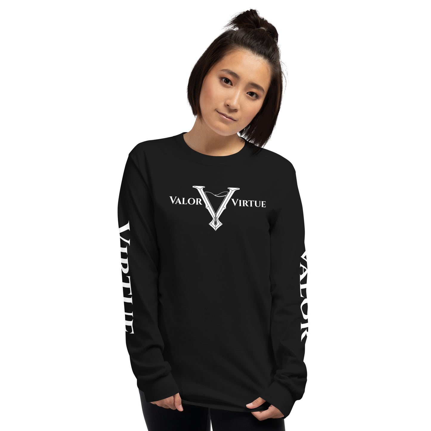 Valor & Virtue Long Sleeve Cursive V Unisex Tee