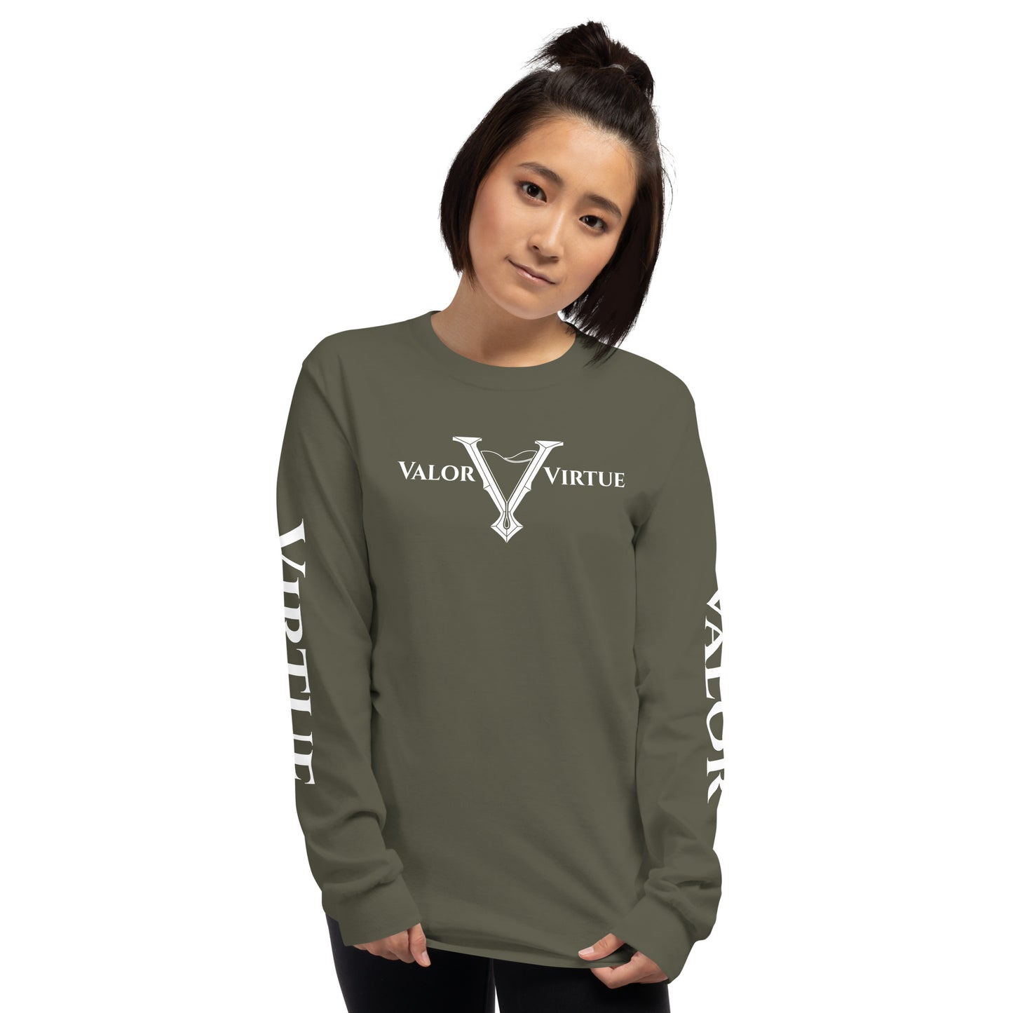 Valor & Virtue Long Sleeve Cursive V Unisex Tee
