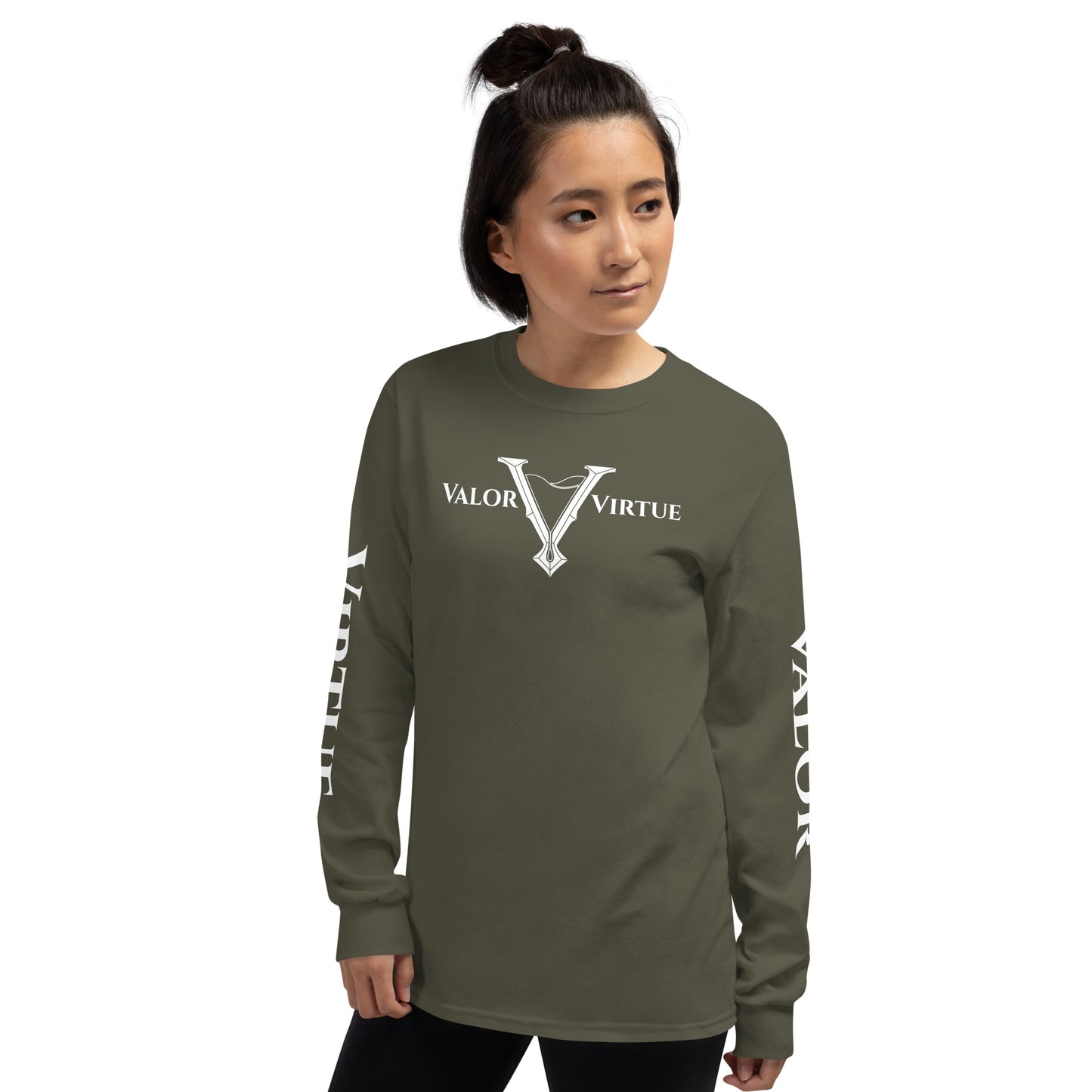 Valor & Virtue Long Sleeve Cursive V Unisex Tee