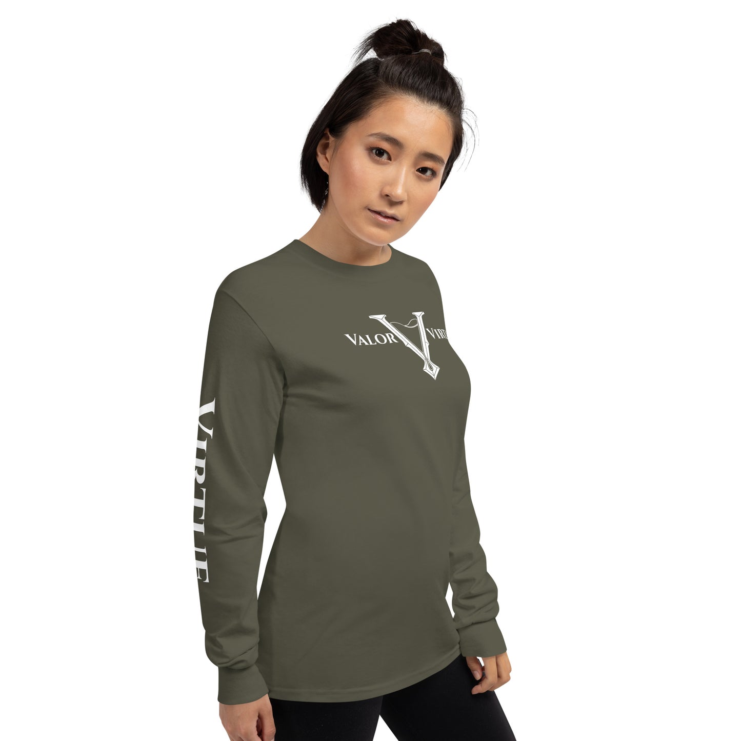 Valor & Virtue Long Sleeve Cursive V Unisex Tee