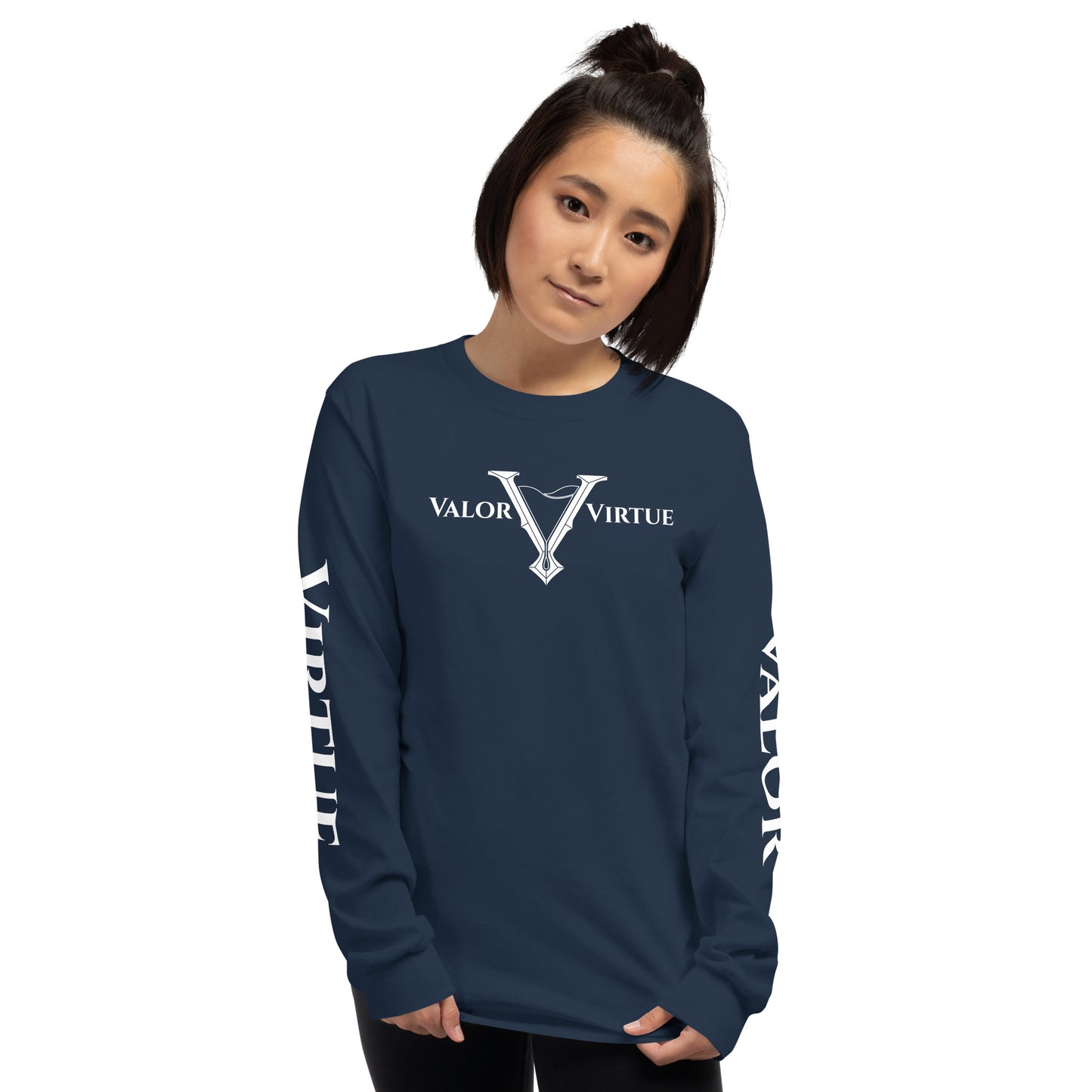 Valor & Virtue Long Sleeve Cursive V Unisex Tee