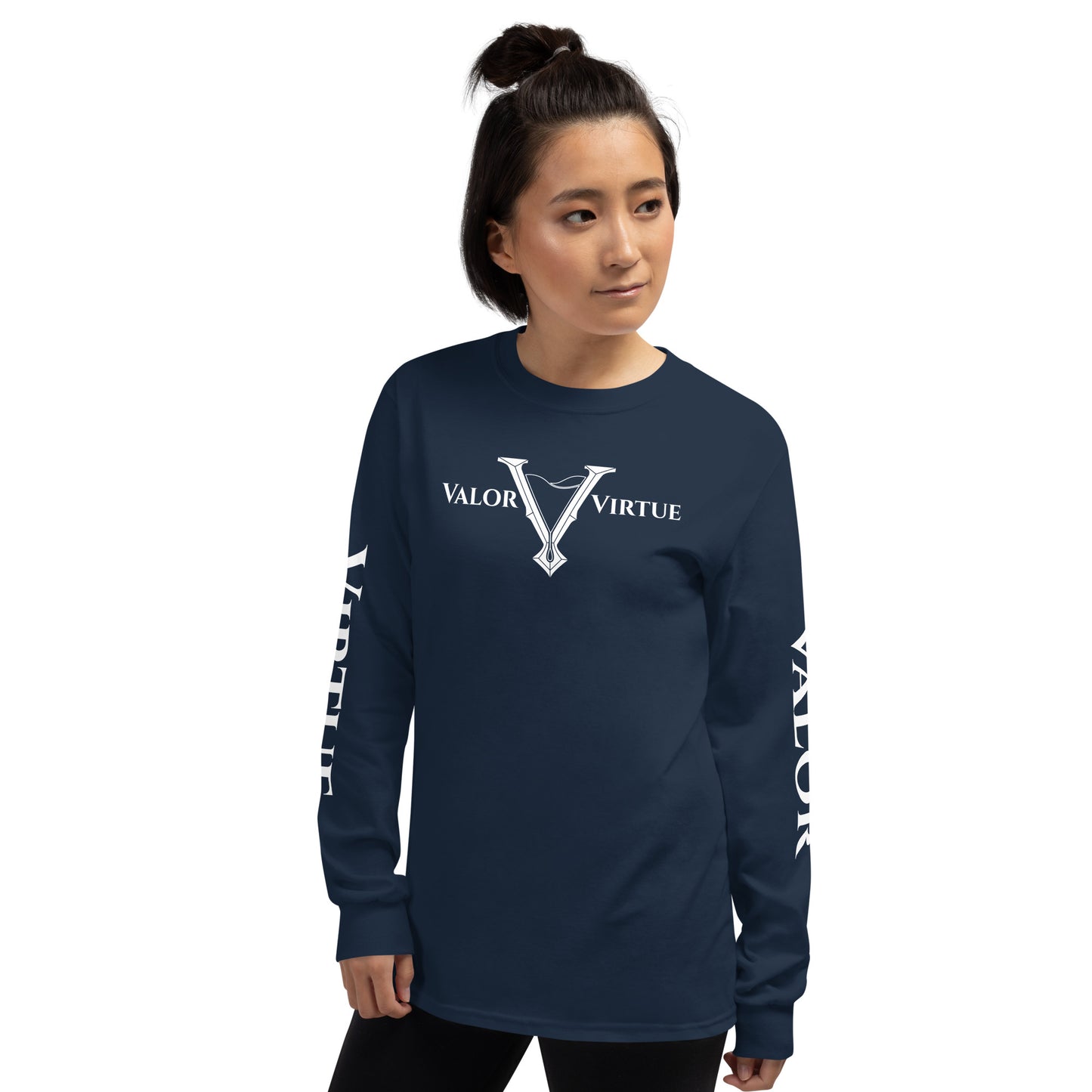 Valor & Virtue Long Sleeve Cursive V Unisex Tee