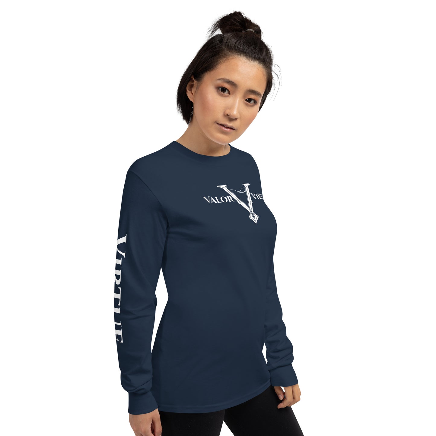 Valor & Virtue Long Sleeve Cursive V Unisex Tee