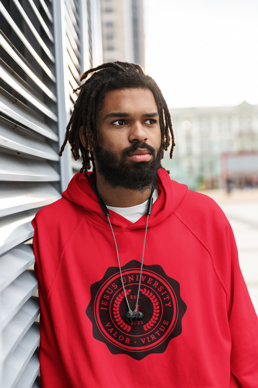Jesus University JU Crest Black Logo Hoodie