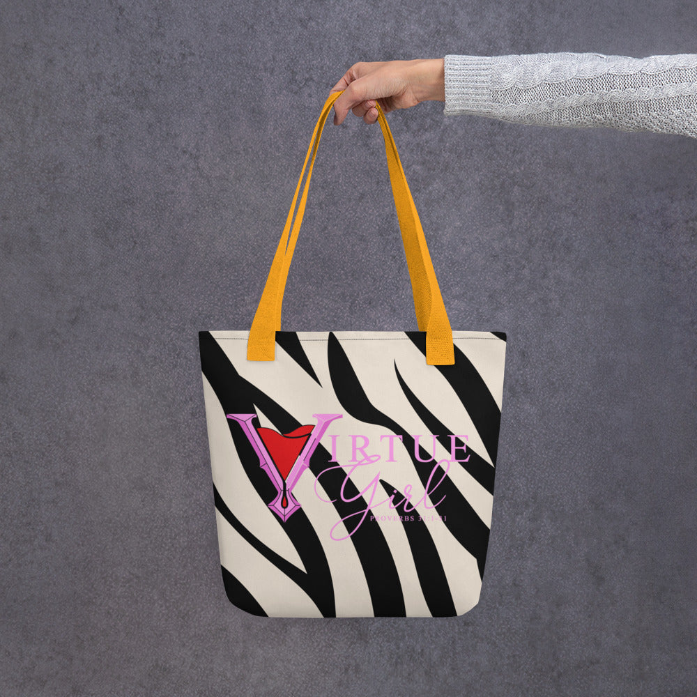 Valor & Virtue Tote Bag Pink