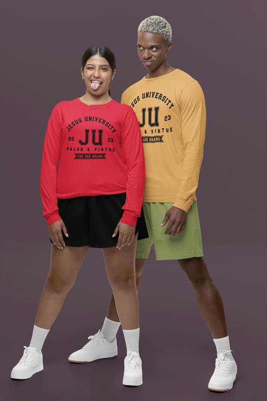 Jesus University JU The God Brand Longsleeve Black Logo T-Shirt