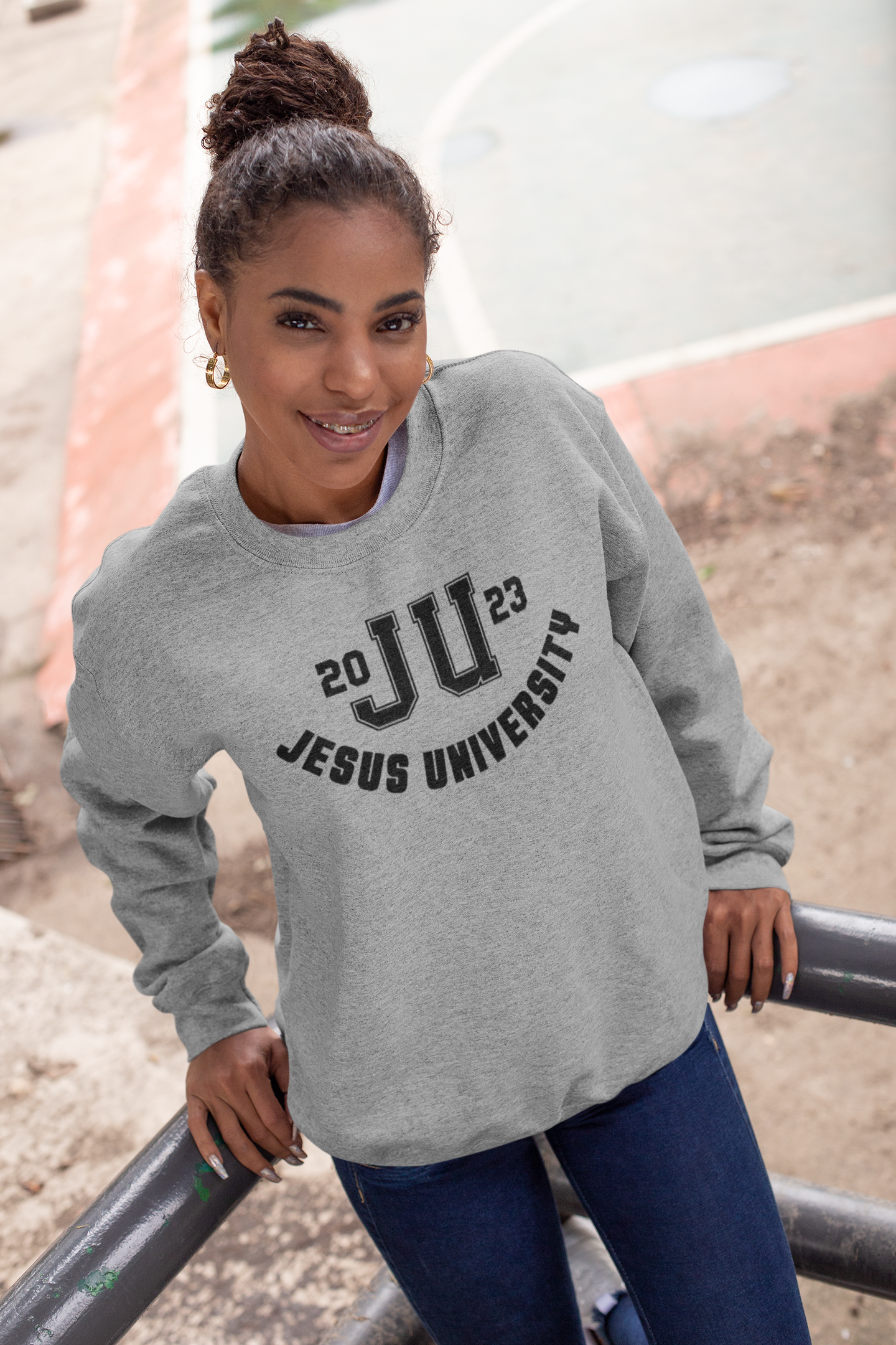 Jesus University JU 2023 Black Logo Sweatshirt