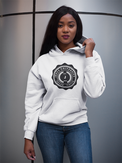 Jesus University JU Crest Black Logo Hoodie