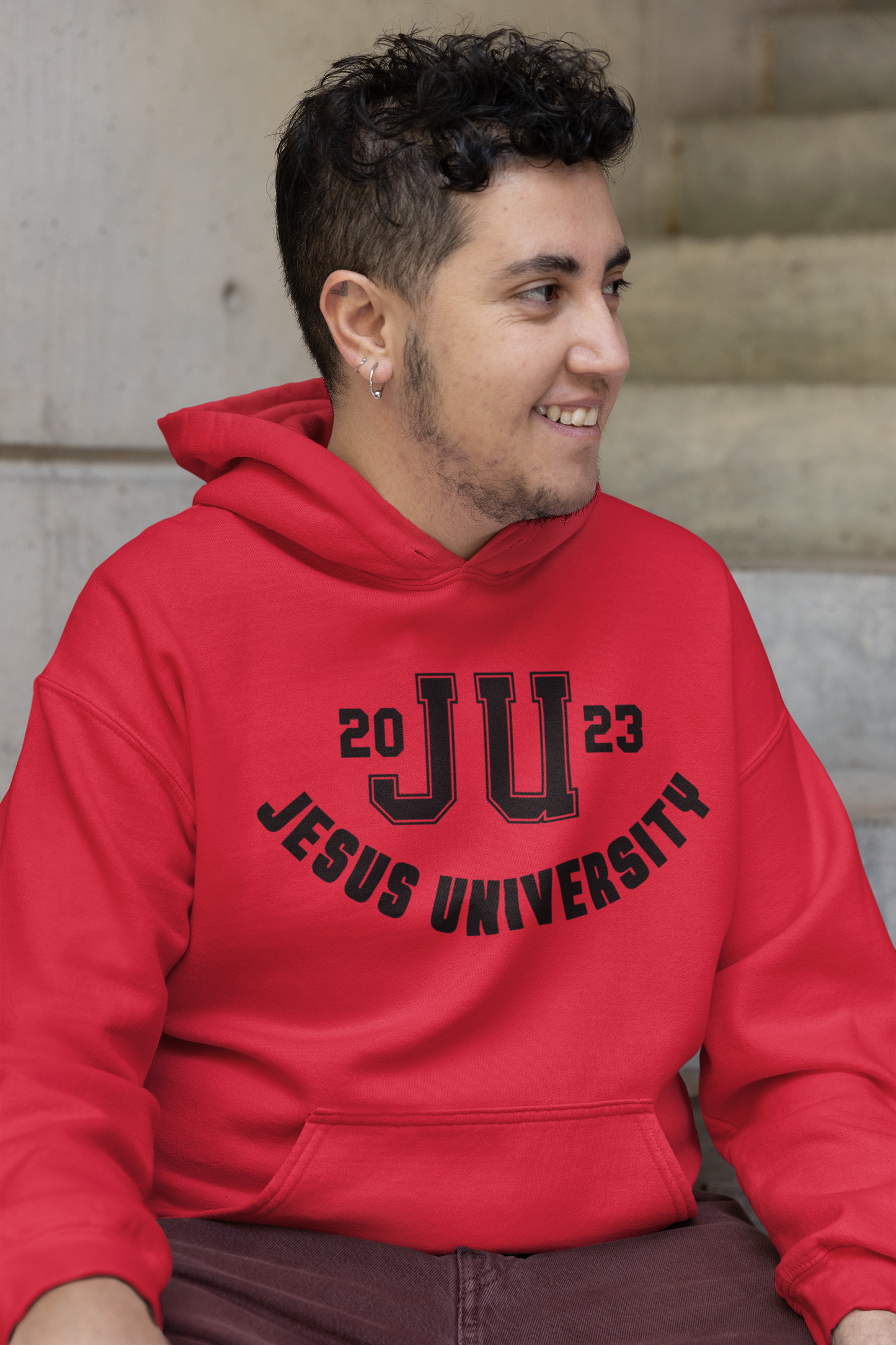 Jesus University JU 2023 Black Logo Hoodie