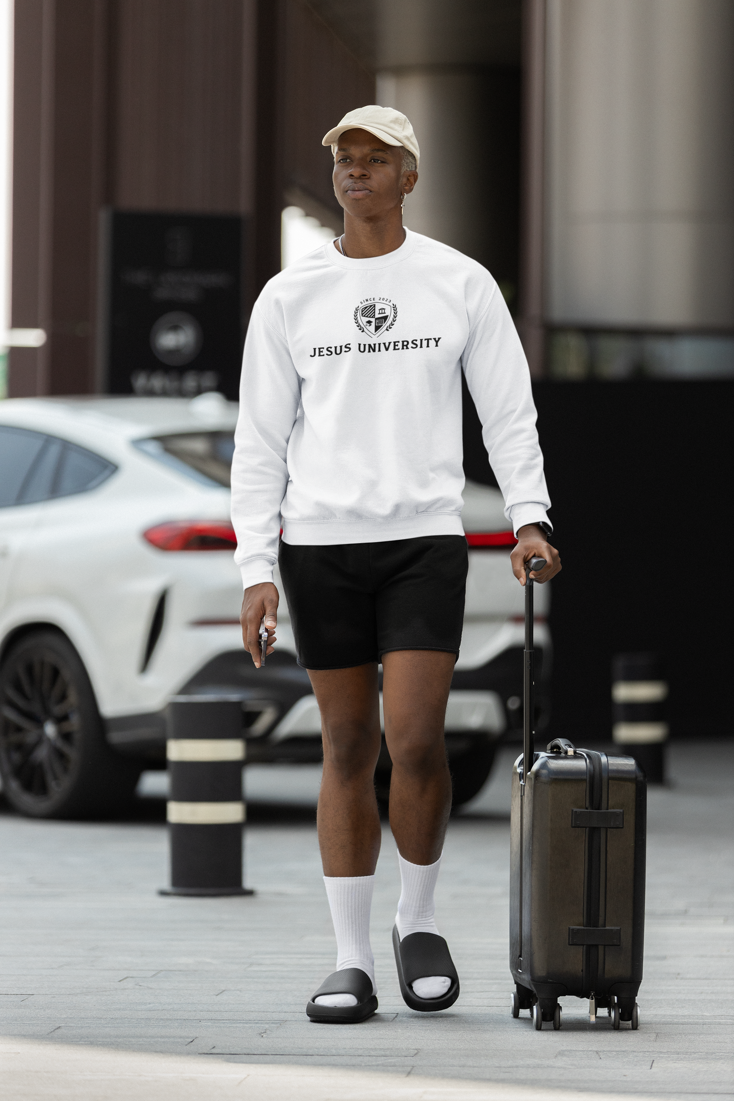Jesus University JU Collegiate Emblem Black Logo Sweatshirt