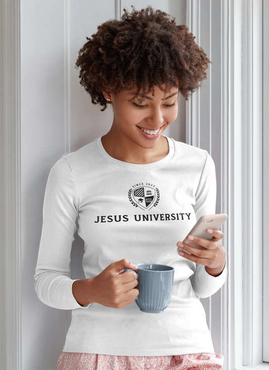 Unisex Jesus University (JU) "Chambers" Collegiate Long-sleeved T-Shirt
