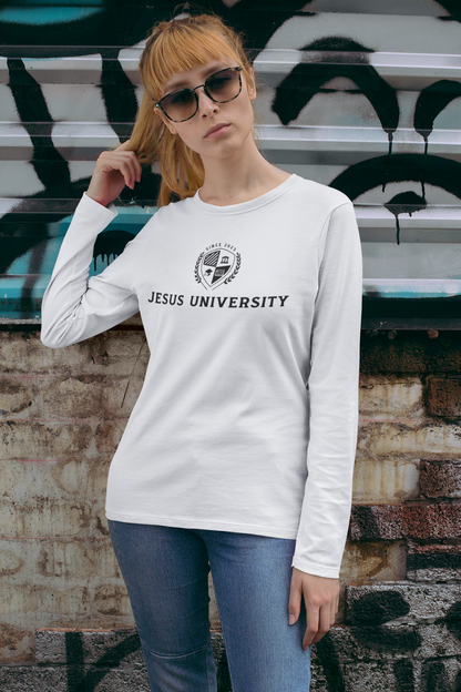 Unisex Jesus University (JU) "Chambers" Collegiate Long-sleeved T-Shirt