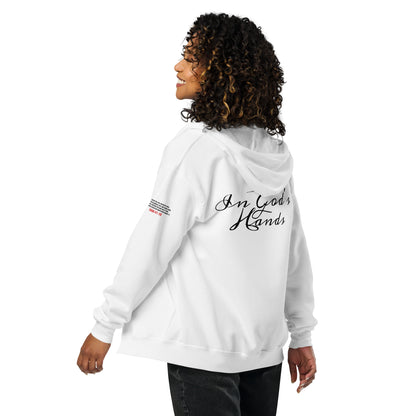 Valor & Virtue Unisex Isaiah 41:10 White Zip Hoodie