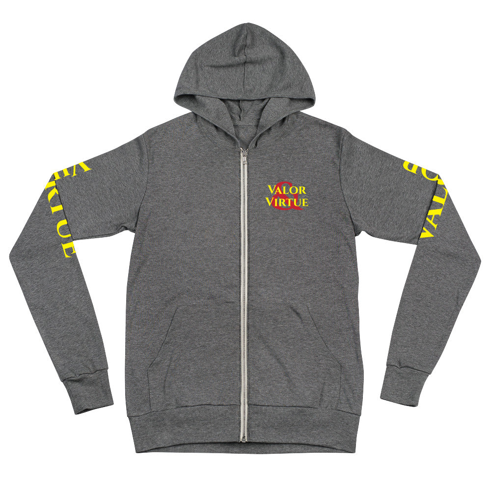 Valor & Virtue Name Zip Hoodie